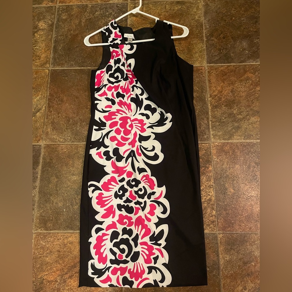 Black and pink dress